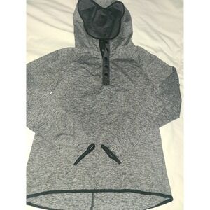 HOMAGE Hustle Mens Heathered Gray Long Sleeve Hoodie Athletic Pullover M